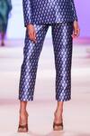 Pankaj & Nidhi_Purple Dawn Printed Blazer And Pant Set_Online_at_Aza_Fashions
