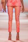 Shop_Pankaj & Nidhi_Orange Solana Tailored Blazer And Pant Set_Online_at_Aza_Fashions