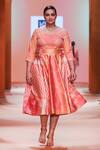 Buy_Pankaj & Nidhi_Orange Solana Bodycon Top And Skirt Set