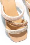 Buy_Foot Fuel_Cream Celosia Stone Embellished Strappy Flats _Online_at_Aza_Fashions