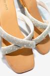 Foot Fuel_Cream Rayne Rhinestone Criss Cross Strappy Flats _Online_at_Aza_Fashions