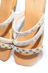 Foot Fuel_Cream Aspen Stone Studded Strappy Flats _Online_at_Aza_Fashions