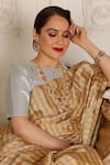 Sheela Suthar_Gold Handwoven Zari Tissue Tarini Saree With Running Blouse _at_Aza_Fashions