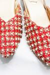 Foot Fuel_Red Embroidery Lagoon Mule Block Heels _Online_at_Aza_Fashions
