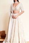 Buy Reeti Arneja Ivory Organza, Taffeta Sequins, Cut Moonlight Flower Embroidered Lehenga Set Online at Aza Fashions Buy_Reeti Arneja_Ivory Organza, Taffeta Sequins, Cut Moonlight Flower Embroidered Lehenga Set _Online_at_Aza_Fashions
