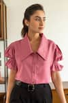 Buy_B'Infinite_Pink Cotton Collared Neck Shirt 