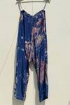 Leh Studios_Blue Viscose Evening Canope Print Pyjama Pant _at_Aza_Fashions