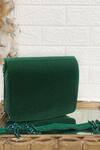 Kainiche By Mehak_Green Embellished Clutch Bag _Online_at_Aza_Fashions