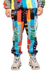 Shop_Theorem_Multi Color Cotton Blend Patchworked Socks Joggers  _Online_at_Aza_Fashions