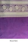 Naaritva India_Purple Kota Doria Zari Floral Jaal Handwoven Banarasi Saree With Running Blouse _Online_at_Aza_Fashions