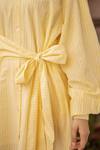 Buy_B'Infinite_Yellow Cotton Stripe Print Shirt Dress_Online_at_Aza_Fashions
