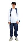 Theorem_Blue Cotton Denim Modular Exploration Summer Backpack Trouser _at_Aza_Fashions