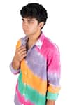 Shop_Theorem_Multi Color Cotton Tie Dye Happy Diagonal Shirt  _Online_at_Aza_Fashions