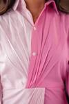 B'Infinite_Pink Cotton Two Tone Shirt Dress_at_Aza_Fashions