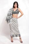 Sonali Gupta_White 25% Silk Hand Embroidered Dori And Pearl Work Jacket Skirt Set _at_Aza_Fashions