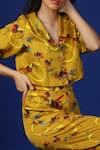 Ekastories_Yellow Cotton Pashu Mela Lapel Resort Shirt And Pant Set _Online_at_Aza_Fashions