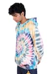 Theorem_Multi Color Cotton Tie Dye Hoodie  _at_Aza_Fashions