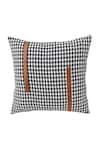 Buy_Throwpillow_Black Blend Of Cotton And Polyester Houndstooth Pattern Cushion Cover _Online