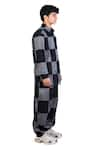 Buy_Theorem_Black Cotton Patchwork Checkered Loose Fit Pant  _Online_at_Aza_Fashions