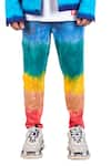 Buy_Theorem_Multi Color Cotton Tie Dye Rainbow Trouser  _Online_at_Aza_Fashions