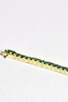 Buy_Anushka Jain Jewellery_Gold Plated Emerald Embellished Tennis Bracelet - Single Pc _Online_at_Aza_Fashions