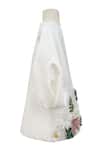 Shop_Jasmine And Alaia_White Cotton Satin Embroidery Calmin Placed Floral Applique Dress _Online_at_Aza_Fashions