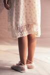 Buy_Itr By Khyati Pande_Off White Cotton Lace Square Neck Floral Handblock Print Strappy Dress_Online_at_Aza_Fashions