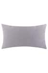 Khaabka_Grey Jacquard Silk Embroidery Cushion Cover - Set Of 2 _at_Aza_Fashions