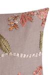 Khaabka_Pink Cotton Linen Embroidery Blossom Cushion Cover - Set Of 2_Online_at_Aza_Fashions