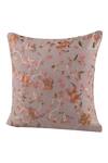 Shop_Khaabka_Pink Cotton Linen Embroidery Blossom Cushion Cover - Set Of 2_Online_at_Aza_Fashions