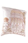 Buy_Khaabka_Off White Silk Embroidery Elephant Cushion Cover - Set 2_Online_at_Aza_Fashions