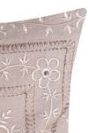Buy_Khaabka_Grey Cotton Linen Embroidery Mirror Work Cushion Cover - Set Of 2 _Online_at_Aza_Fashions