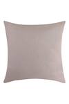 Khaabka_Grey Cotton Linen Embroidery Mirror Work Cushion Cover - Set Of 2 _at_Aza_Fashions
