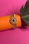 Shop_And Also_Multi Color Criss Cross Sunflower Cuff_Online_at_Aza_Fashions