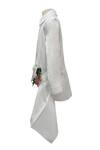 Buy_Jasmine And Alaia_White Cotton Embroidered Flowers Cynthia Shirt Dress_Online_at_Aza_Fashions