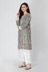 Shetab Kazmi_Green Cotton Printed Kurta And Palazzo Set_Online_at_Aza_Fashions