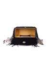 Shop_The Purple Sack_Black Embroidery Tassel Clutch _Online_at_Aza_Fashions