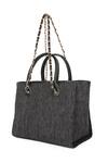 Buy_The Purple Sack_Black Embroidery Rectangle Shaped Tote Bag _Online_at_Aza_Fashions