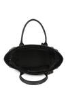 The Purple Sack_Black Embroidery Rectangle Shaped Tote Bag _at_Aza_Fashions