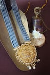 Nayaab By Sonia_Grey Zamani Jadau Temple Pendant Necklace _Online_at_Aza_Fashions