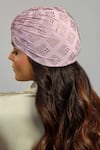 Shop_Hair Drama Co_Purple Rhinestone Work Turban _at_Aza_Fashions