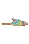 Shop_Jutti Express_Multi Color Embroidered Frill Mules _Online_at_Aza_Fashions