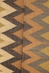 Nakshikathaa - Homeware_Multi Color Jute Wool Hand Woven Chevron Pattern Rug _Online_at_Aza_Fashions