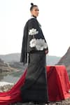 Buy_Neiza by Neeti Seth_Black Cashmere Wool Aari Embroidered Sequin And Embellished Cape  _Online_at_Aza_Fashions