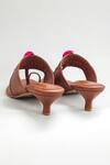 Shop The Alter Brown Pom-poms Kohla Kitten Heels Online at Aza Fashions Shop_The Alter_Brown Pom-poms Kohla Kitten Heels _Online_at_Aza_Fashions