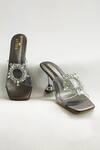 Shop_The Alter_Grey Rhinestones Estella Transparent Strap Embellished Pyramid Heels_Online_at_Aza_Fashions