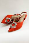 Shop_The Alter_Orange Embellished Sarah Pointed Toe Stiletto Heels_Online_at_Aza_Fashions