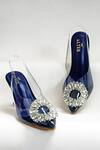 Buy_The Alter_Blue Embellished Layla Pyramid Heels_Online_at_Aza_Fashions