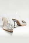 THE ALTER_Beige Embellished Layla Pointed Toe Pyramid Heels _Online_at_Aza_Fashions