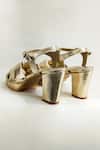 Buy_The Alter_Gold Ashley Front Knotted Heels _Online_at_Aza_Fashions